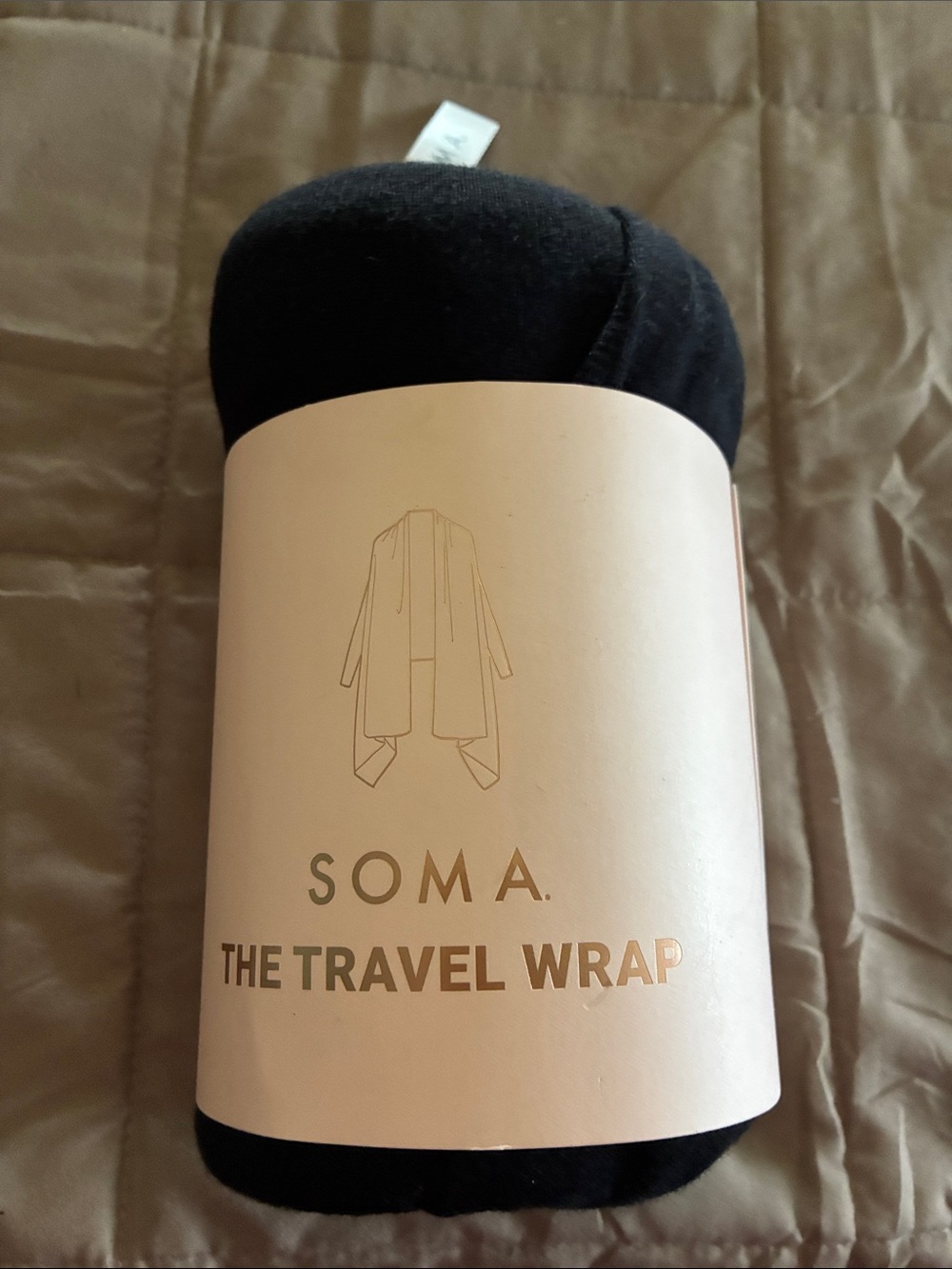 Soma Black Travel Wrap Scarf
